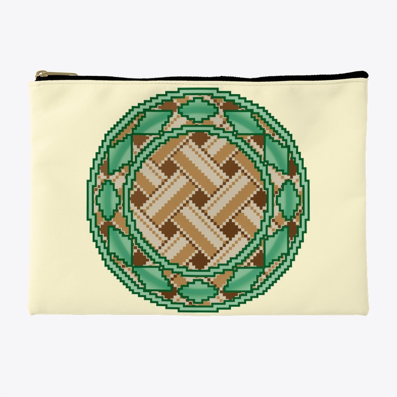 8-bit Basket Weave / Green Diamond