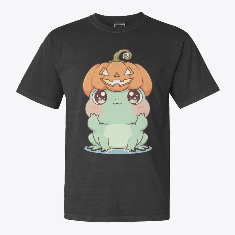 Hoppy Halloween Kawaii Pumpkin Hat Frog