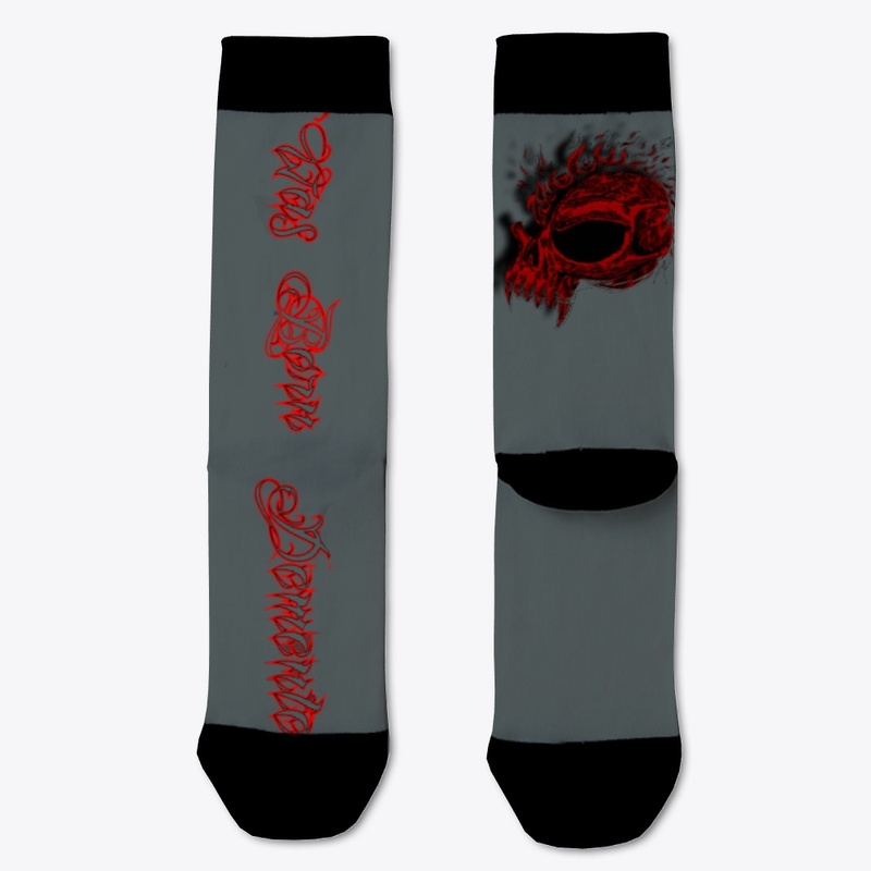 I WAS BORN DEMENTED SOCKS 