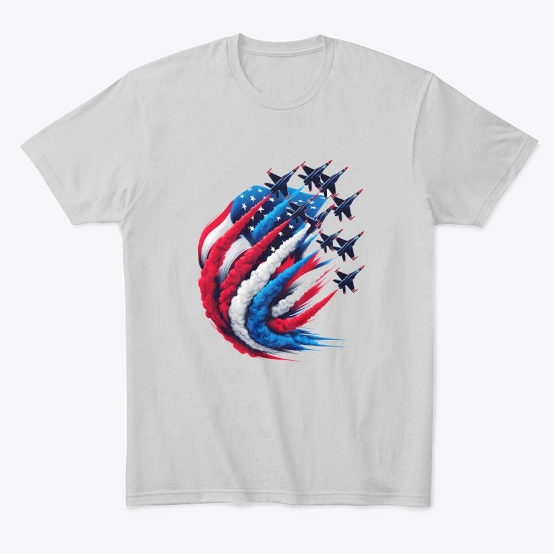 Red White Blue Jets Patriotic Military