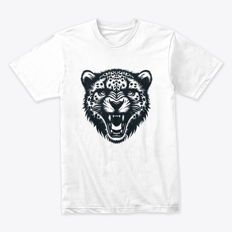 Angry Cheetah Head Design