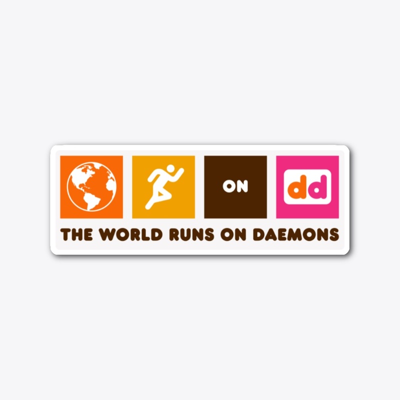 The World Runs on Daemons - Sticker