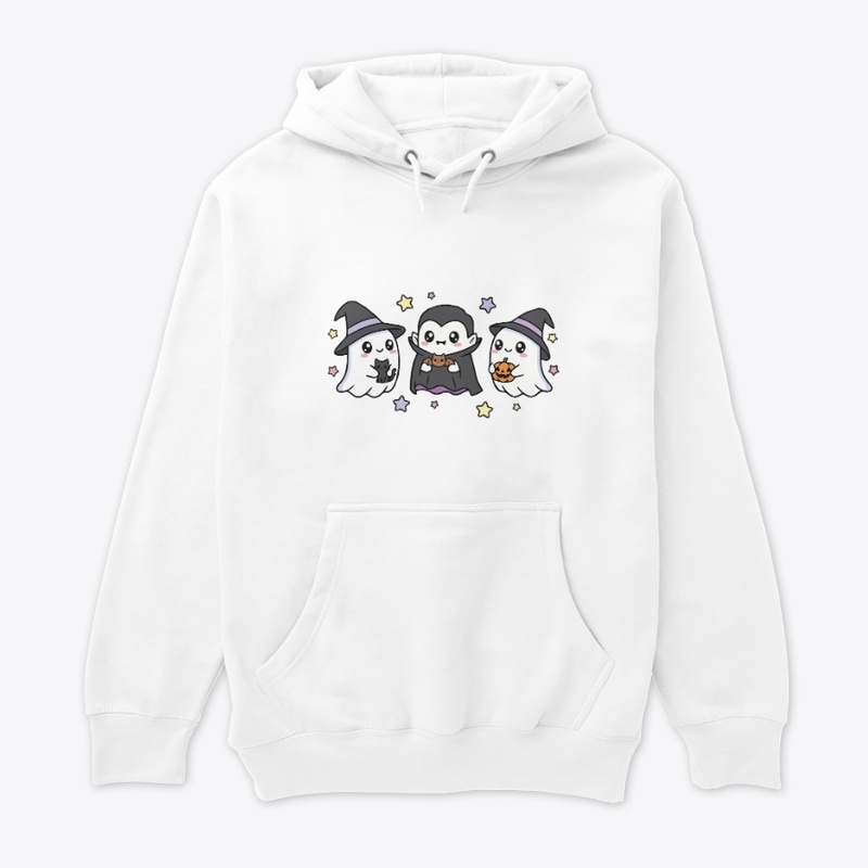 Adorable Kawaii Ghosts with Pets