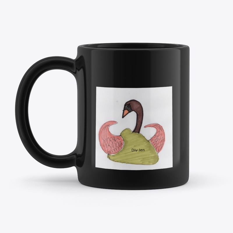Div Jen Black Mug