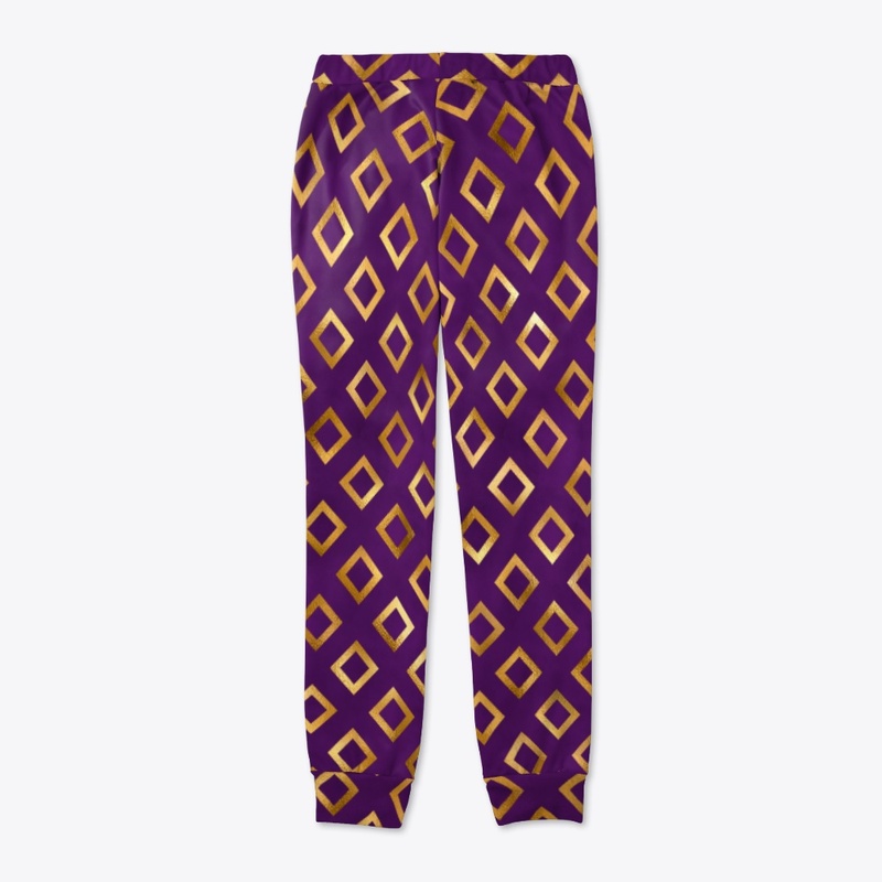 Purple and Gold Diamond Shapes