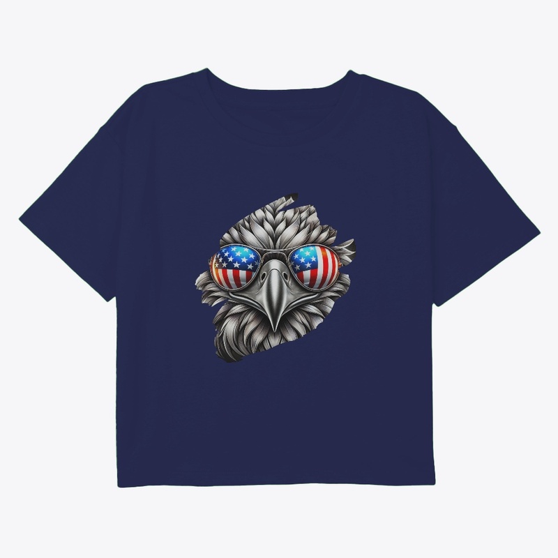 Eagle Art with American Flag Sunglasses