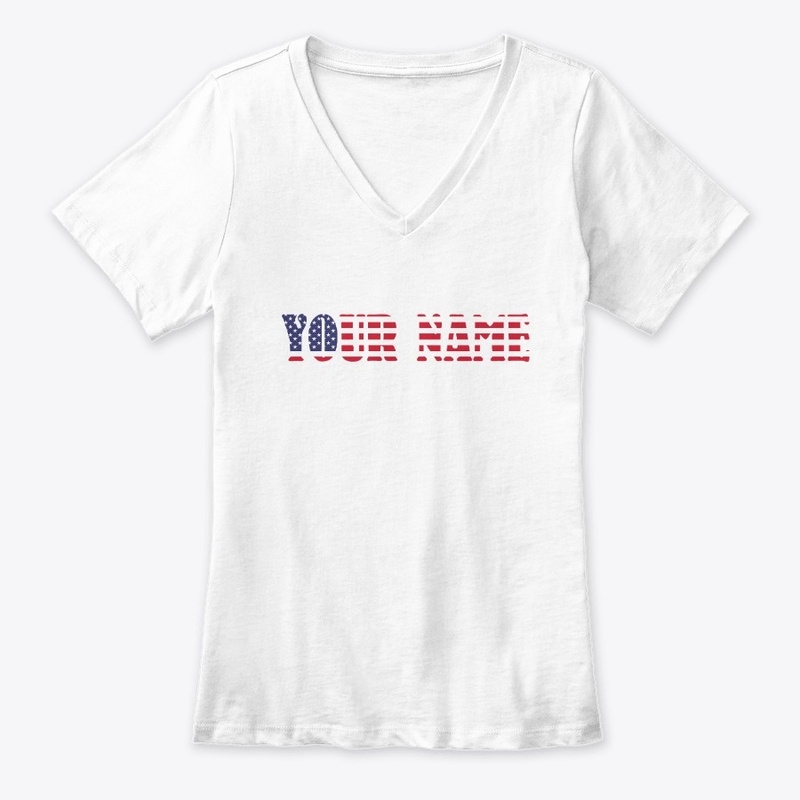 T Shirt with your name & country flag