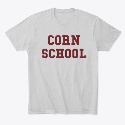 Comfy Corn School Light Heather Grey  T-Shirt Front