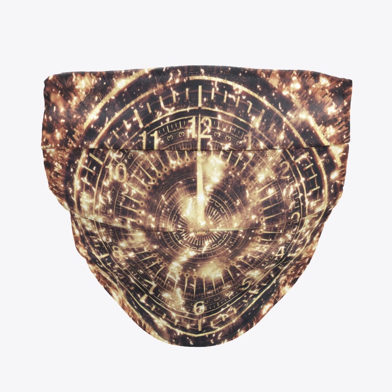 Golden clock time design