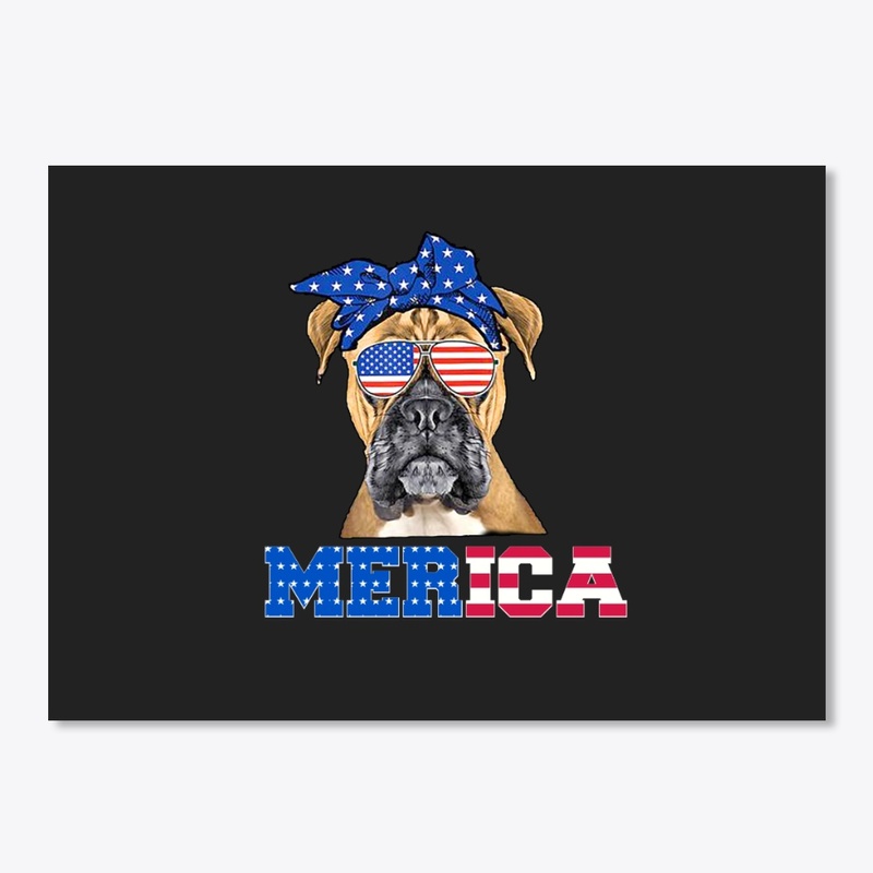 American Flag Boxer T-shirt