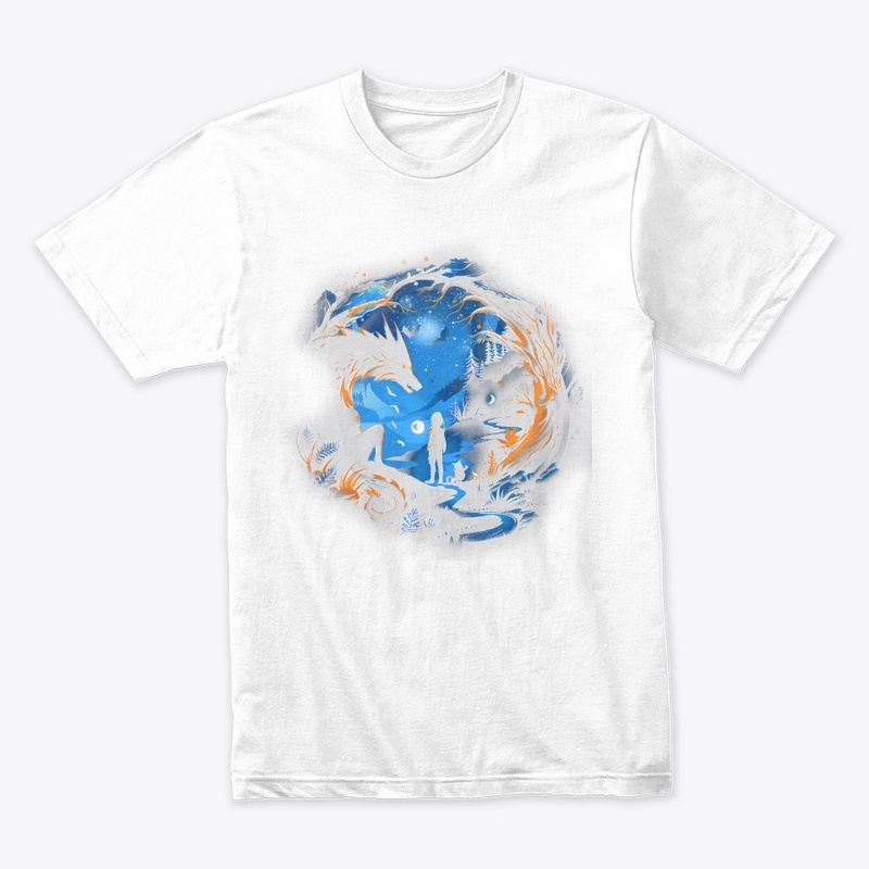 Moonlit Spirit Wolf Design