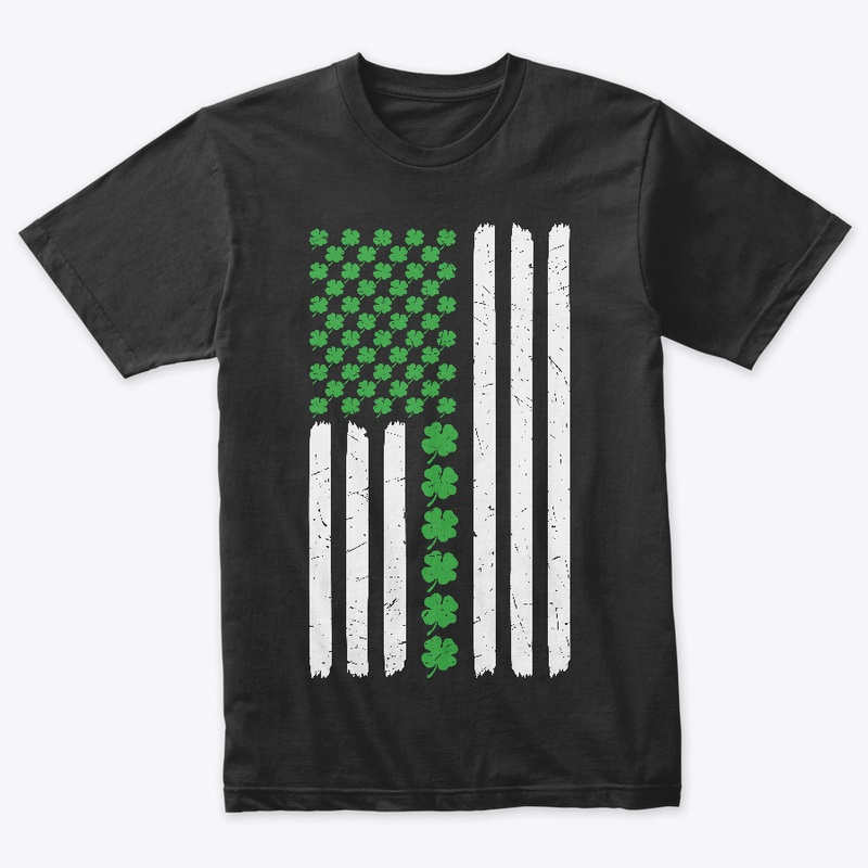 St. Patrick's Day American Flag Shamrock