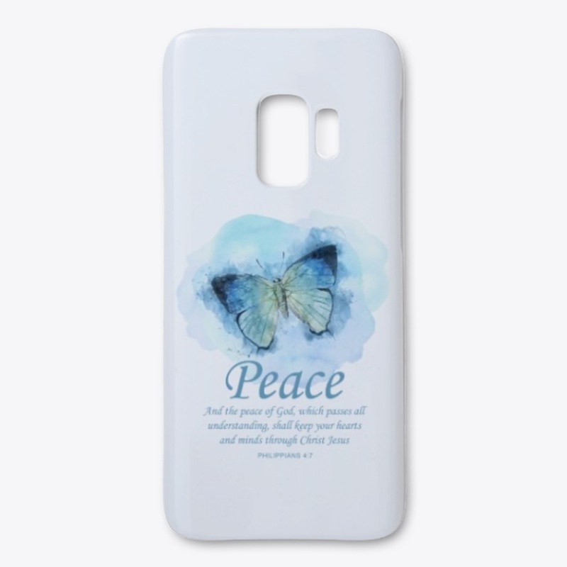 Womens Christian Butterfly Verse Peace