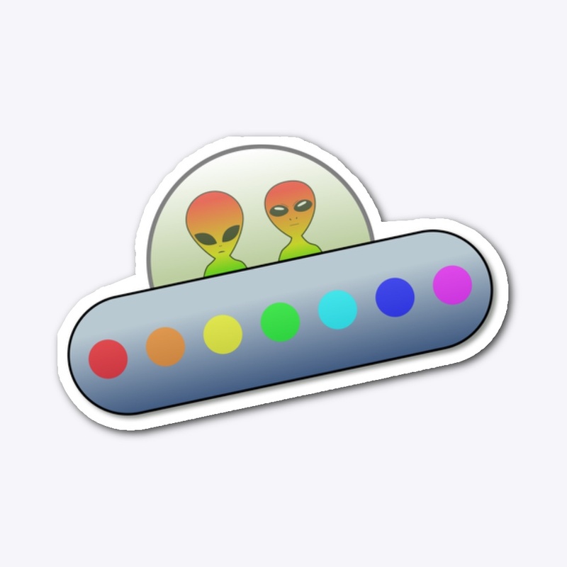 Alien Pair in UFO Graphic Apparel