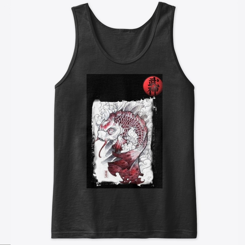 Bujinkan red koi t shirt