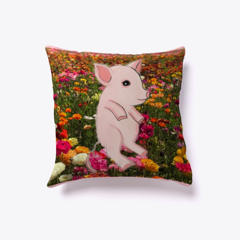 Piggy in Flower Field 