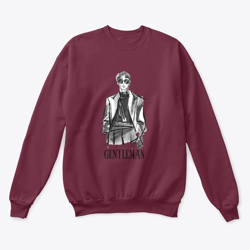 White Black Gentleman T-Shirt