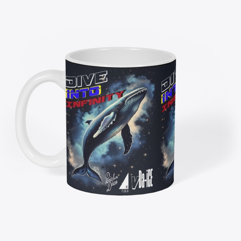 Dive Into Infinity Dark Whale Mug