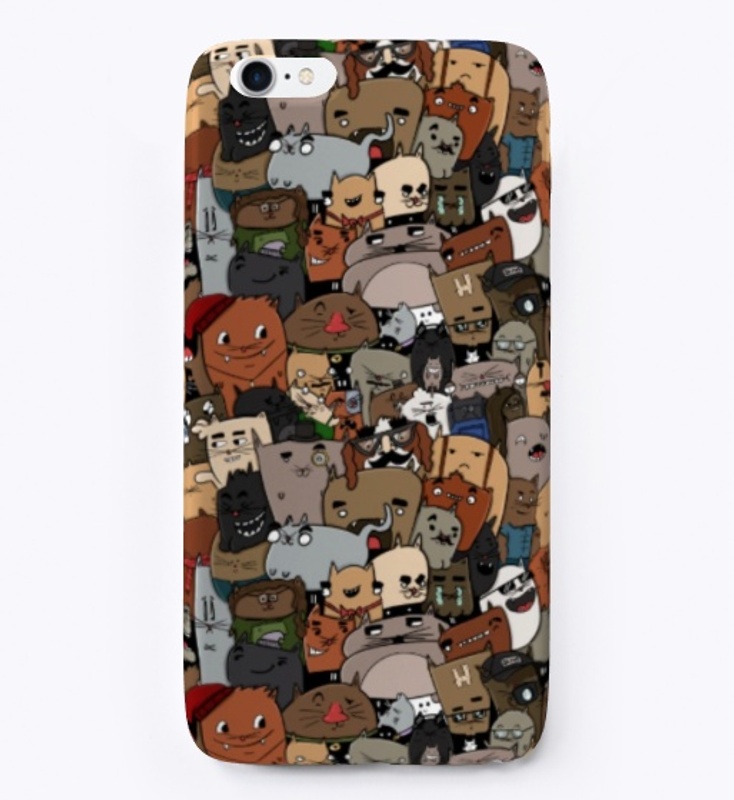 Cat Doodle Phone case
