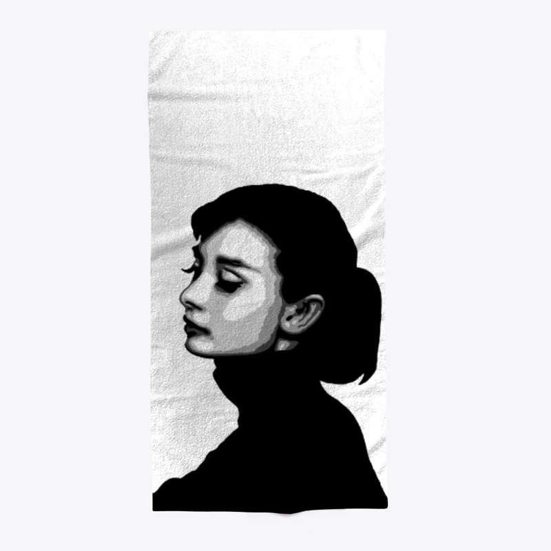 Aubrey Hepburn Black and White Portrait