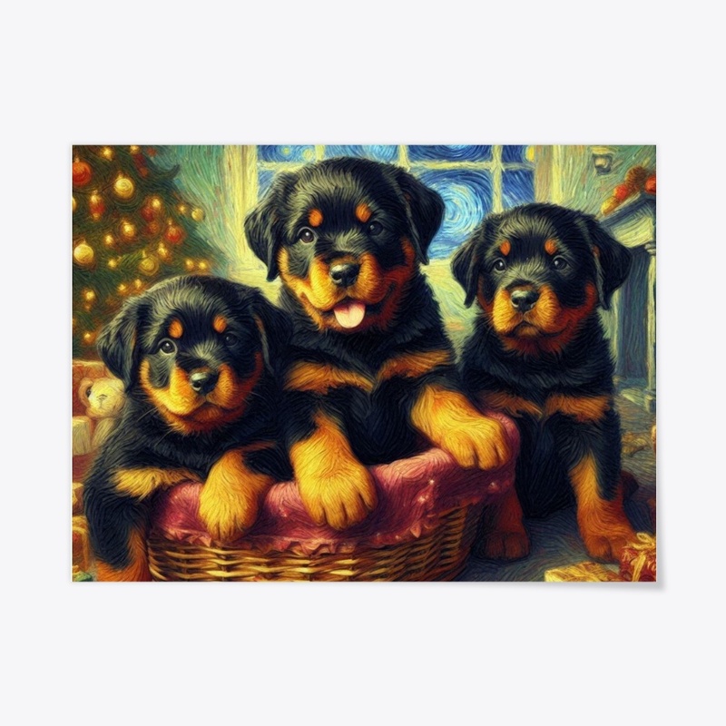 Rottweiler Puppies Christmas