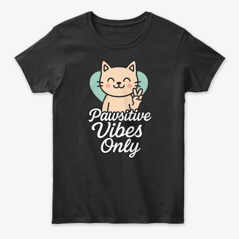 Pawsitive Vibes Only Cute Cat Shirt