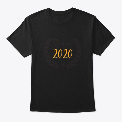 Graduate 2020 Black T-Shirt Front