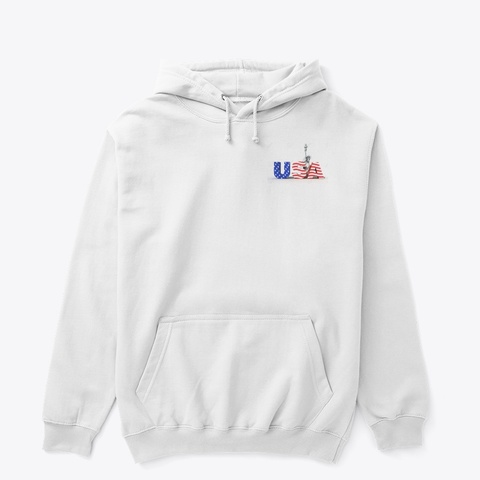 Usa Clothes White T-Shirt Front