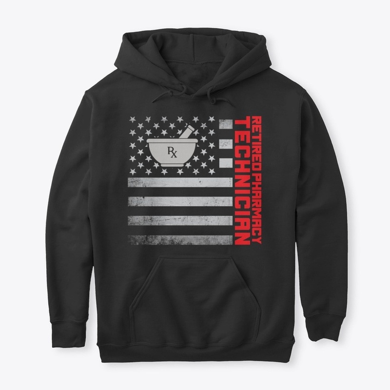 Retired Pharmacy Technician US Flag Mask