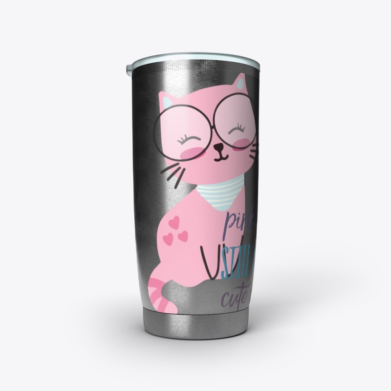 pink cat still a cat cute cat