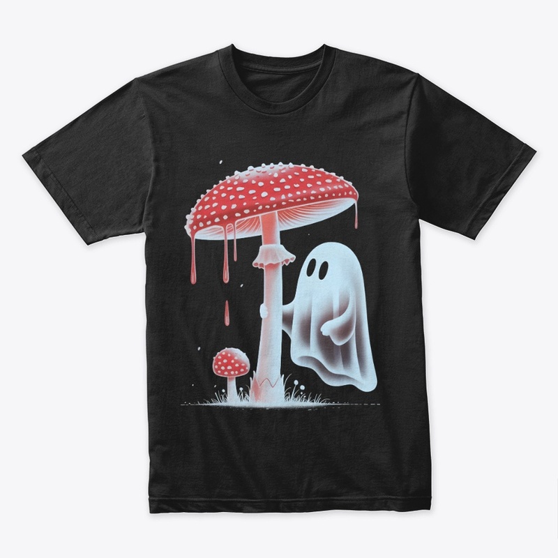 Whimsical Ghost & Mushroom Drip