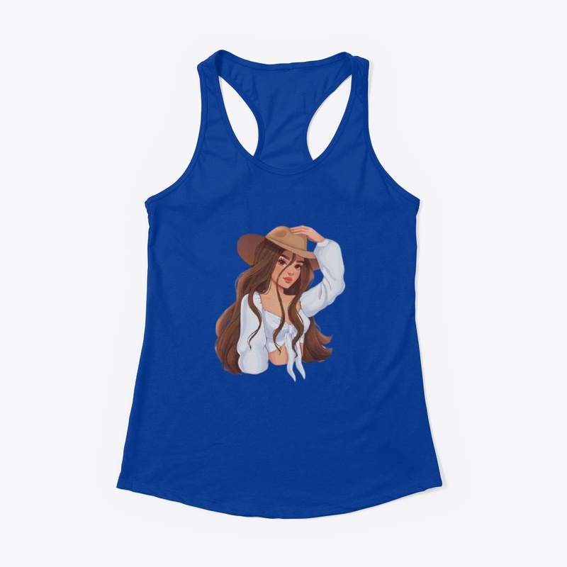 A Girl Wearing a Hat Tee shirts and more