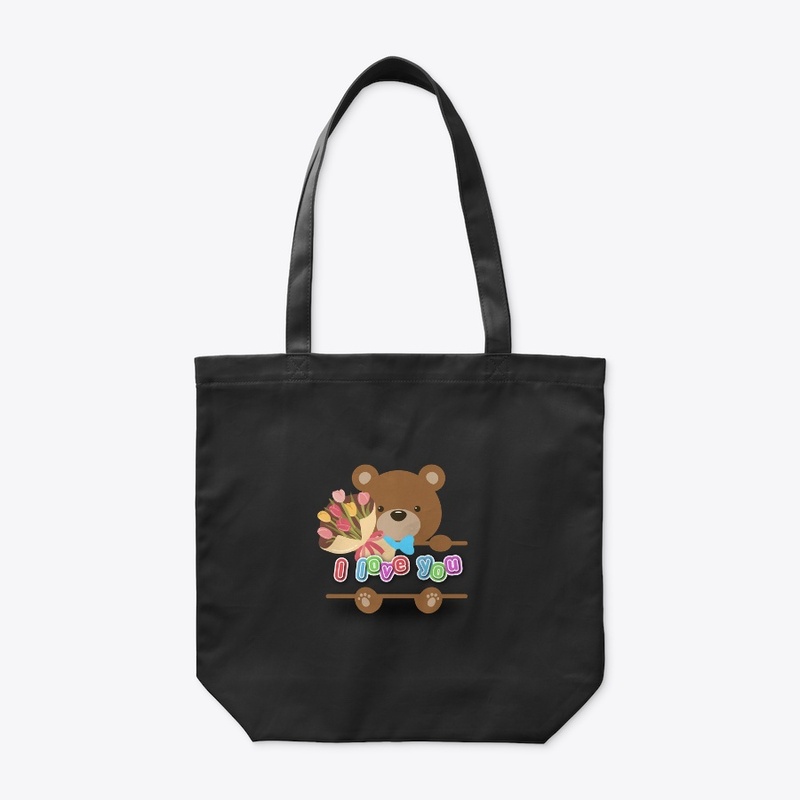 I love you flower and bear collection