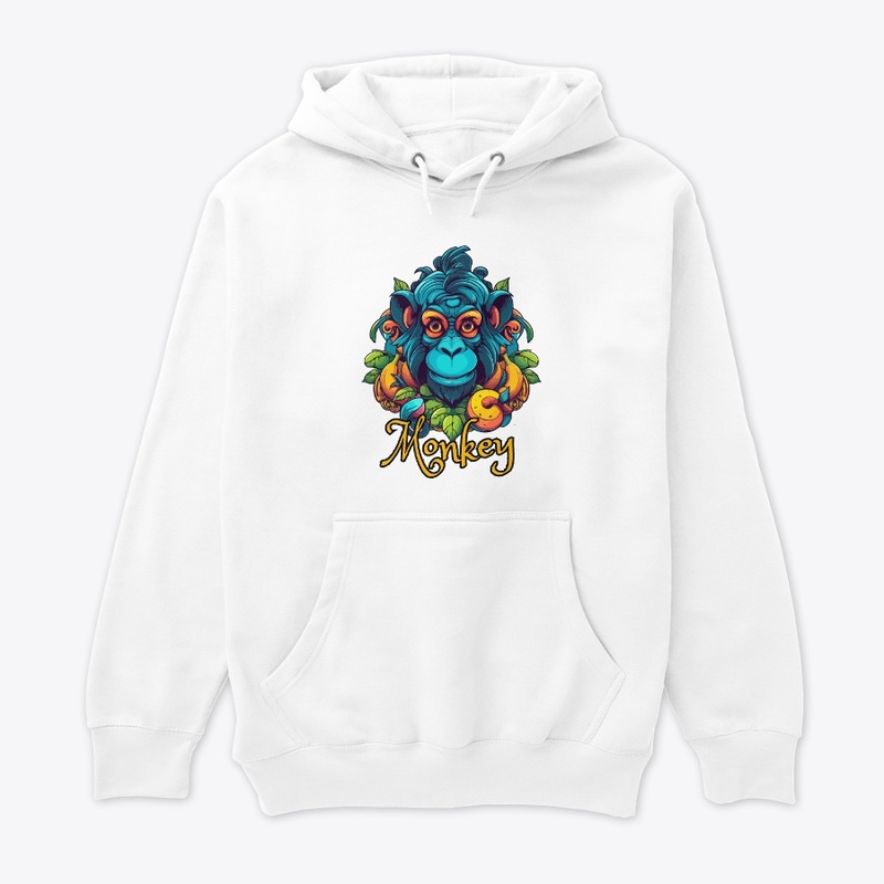 Black Blue Illustrated Monkey Adventure 