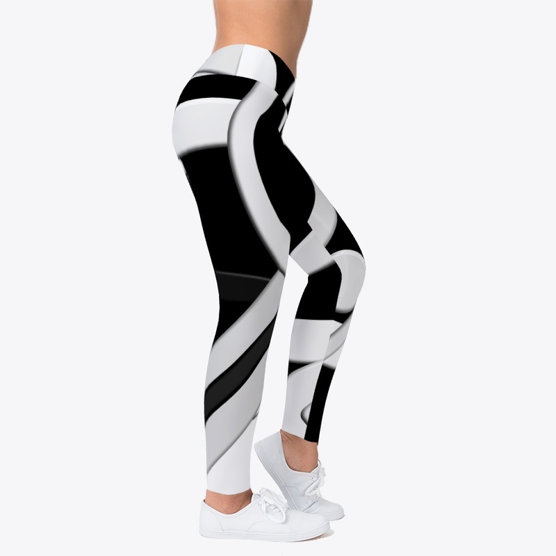 Black and White 3D Geometric 