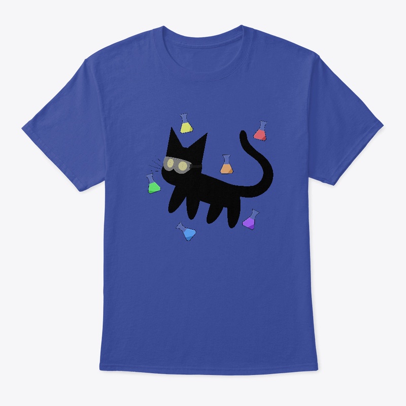 Cute Chemistry Scientist Black Cat