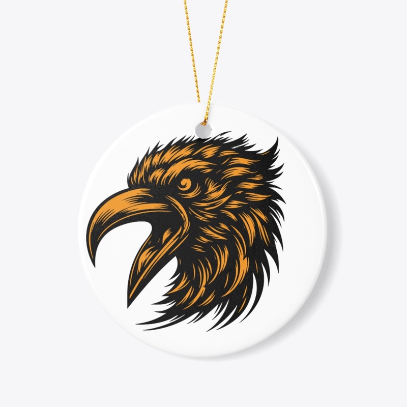 Striking Angry Crow Graphic