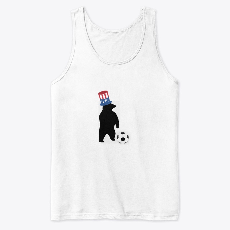  American flag football Tee w/ bear
