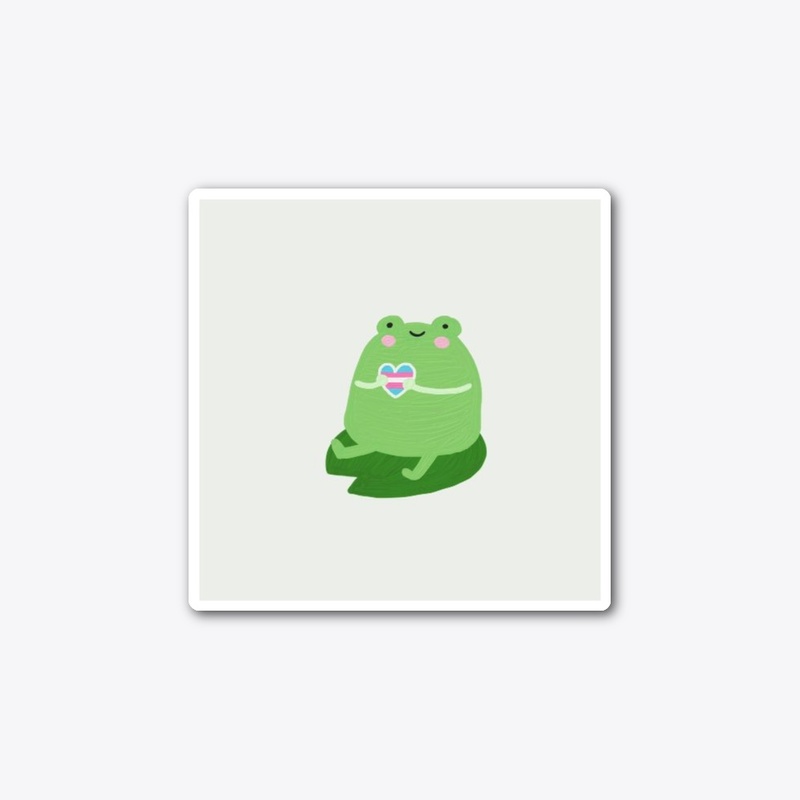 Cute transgender flag frog items