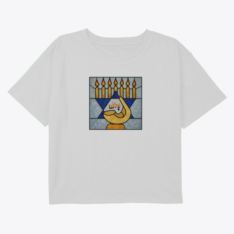Menorah Mosaic T-Shirt - Star of David