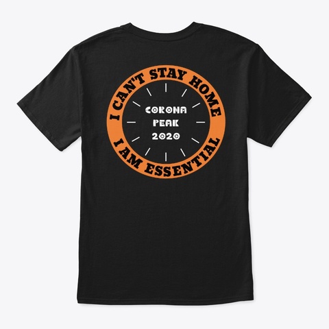 Corona Peak 2020 Black T-Shirt Back