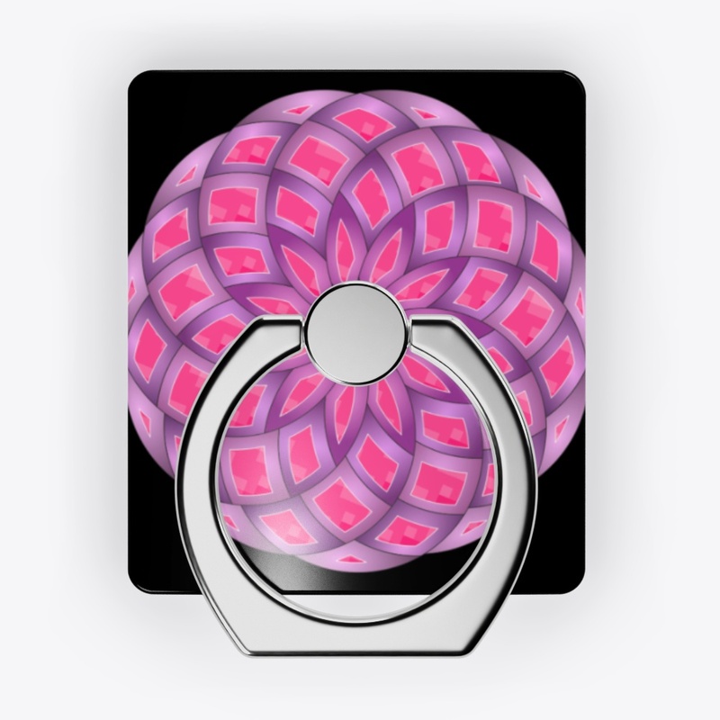 Pink and purple flower design.