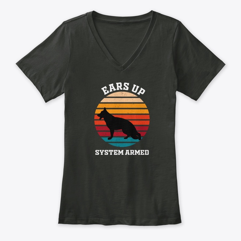"Ears Up System Armed" dog lovers design