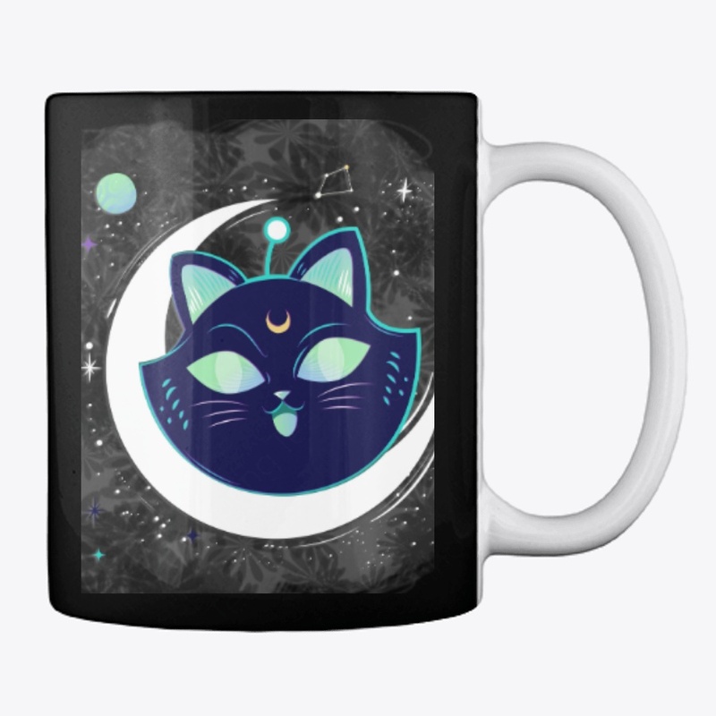 Cosmic Kitty Halloween Humor Design