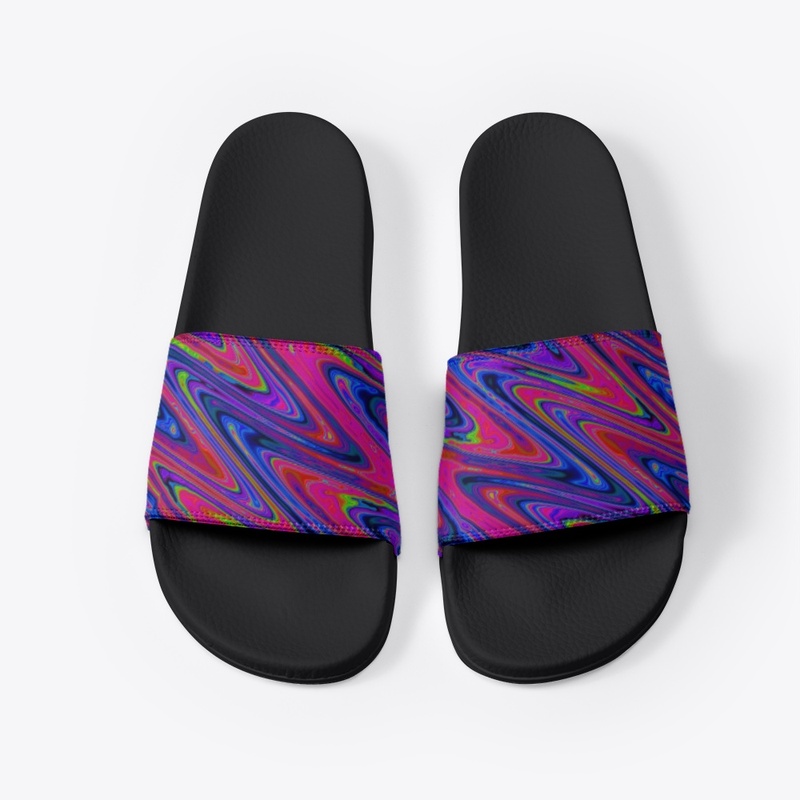 Vibrant Neon Abstract Wavy Pattern