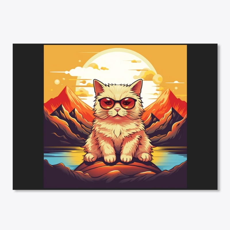 Cool cat with sunglasses