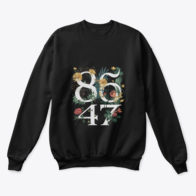 8647 Floral Typography Design