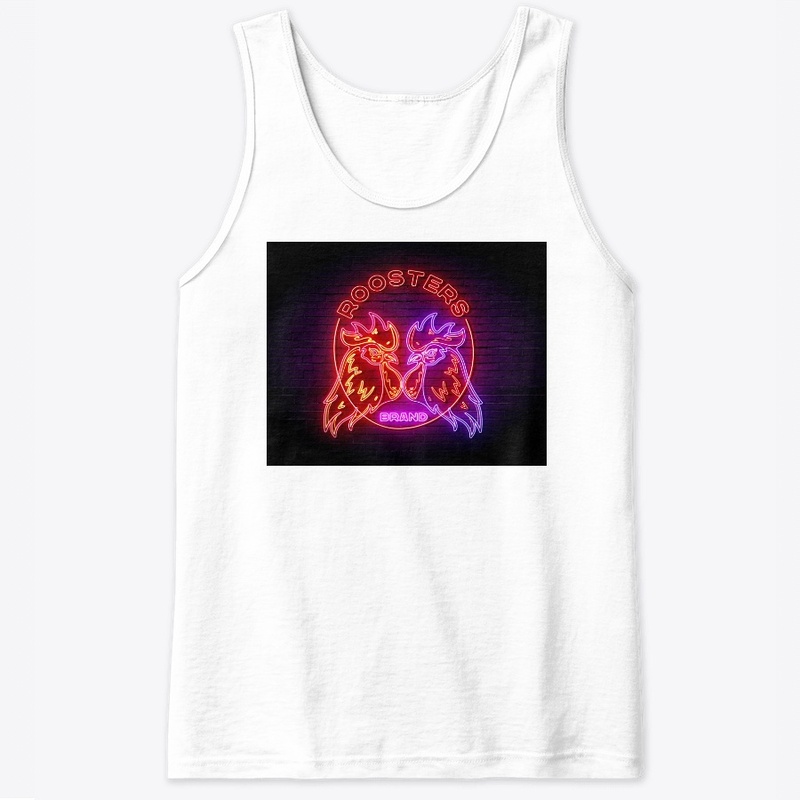 neon rooster t shirt