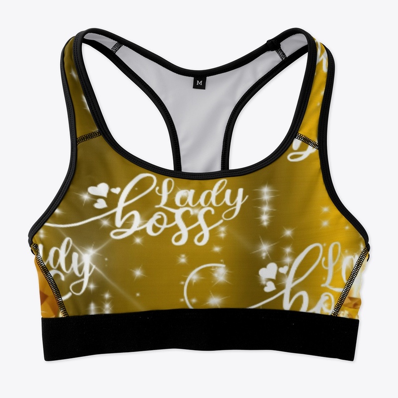 Sparkly Gold and White Lady Boss