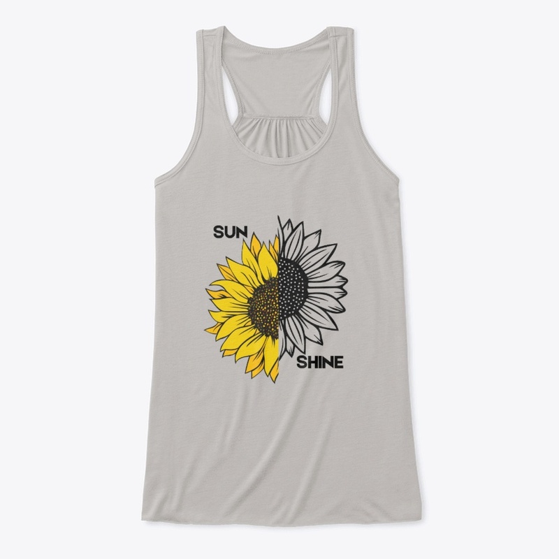 Half Bloom – Sunflower Art Tee for Women